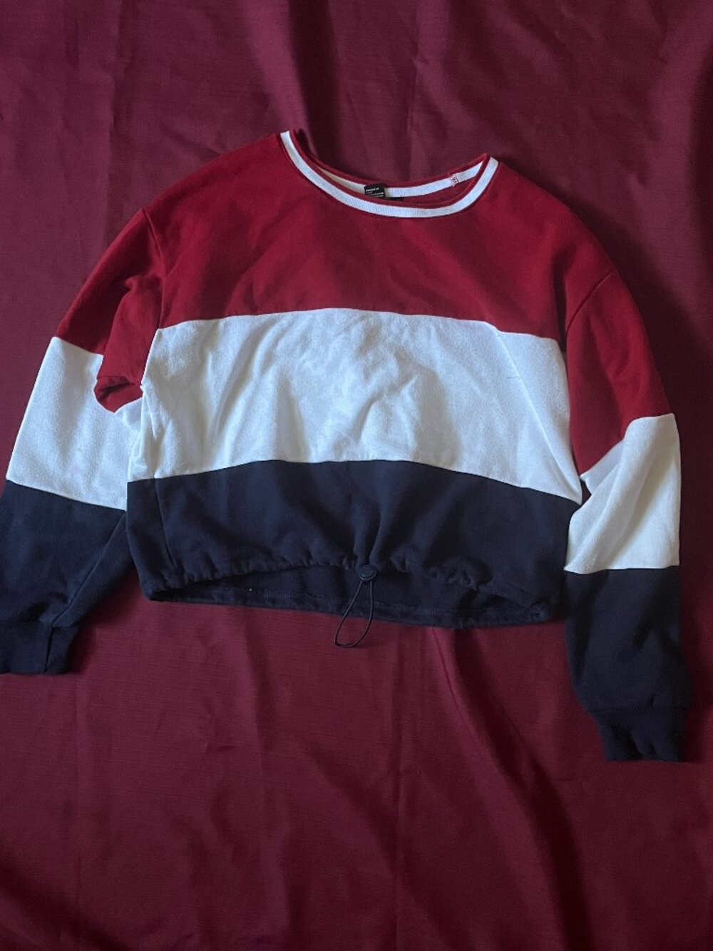 Crop Top For Women in a soft fleece Red, White, And Blue SizeL From Forever21,
